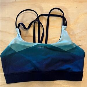 TYR Women's Cross Back Sports Bra - Teal and Black